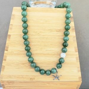 Green Aventurine With Star Necklace